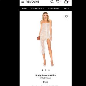 MAJORELLE Brady dress in white